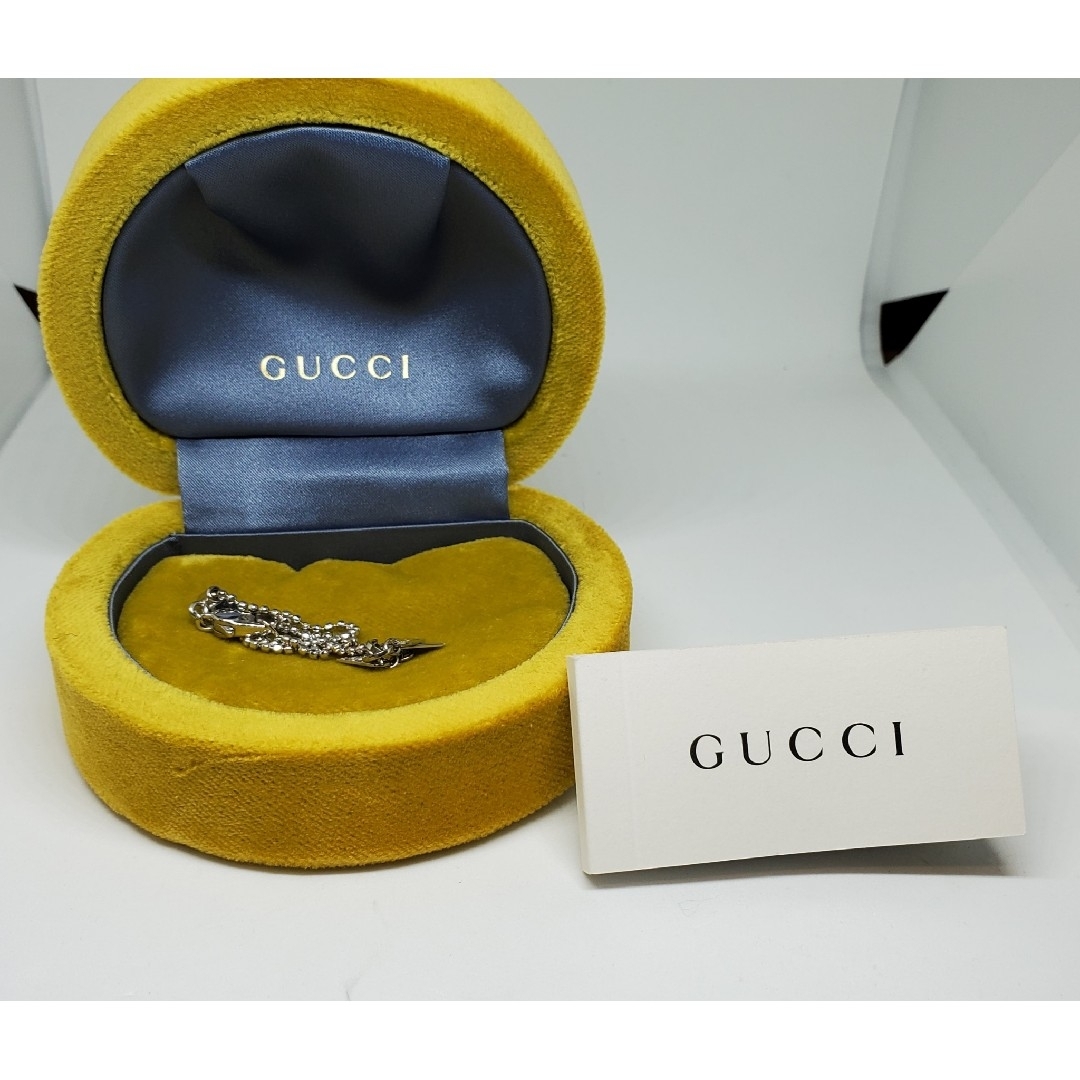 【超レア廃盤美品】GUCCI AU750 ロゴプレート 筆記体 K18wg約5g