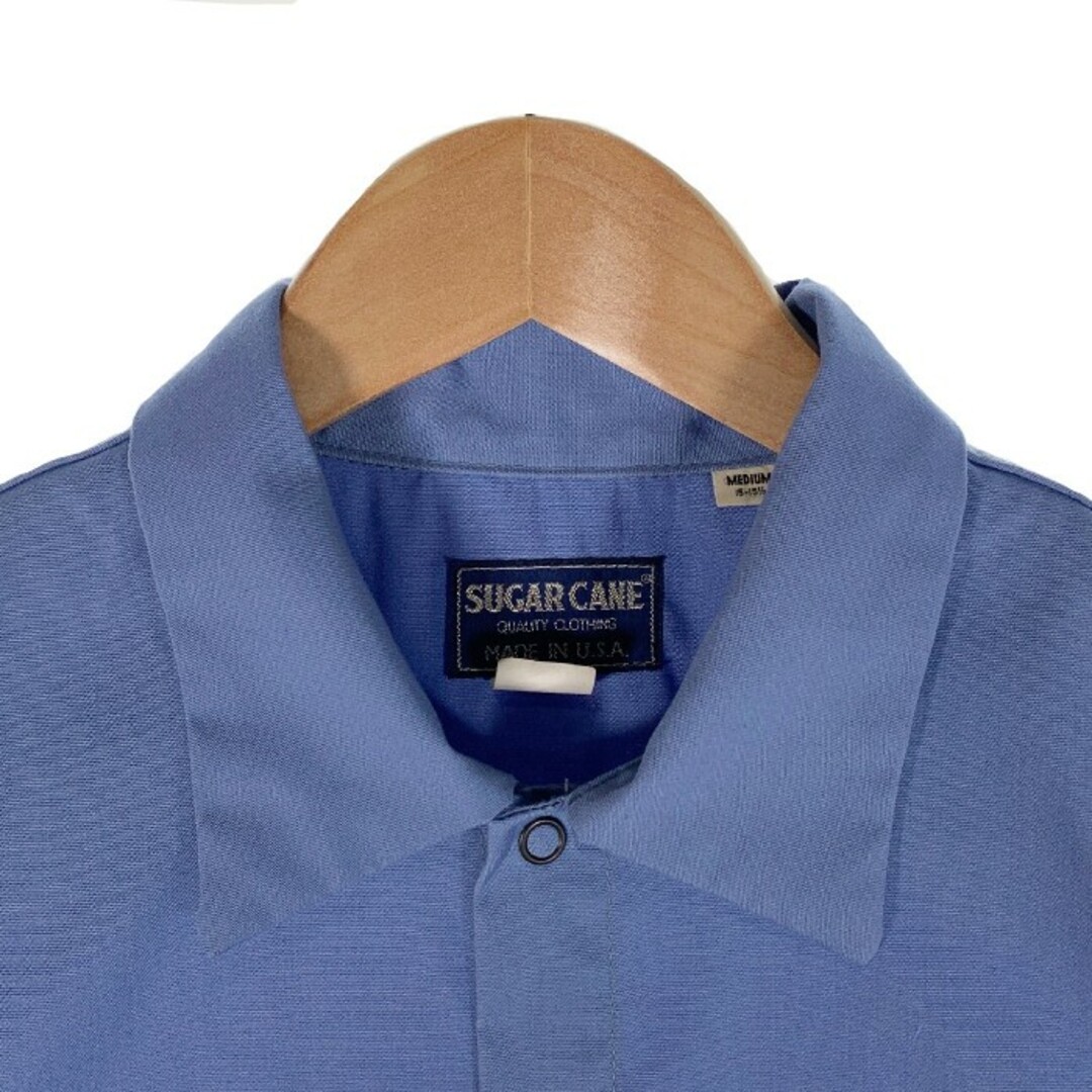 Sugar Cane(シュガーケーン)のSUGAR CANE シュガーケーン USA製 コットン ワークシャツ 半袖 ブルー Size M メンズのトップス(シャツ)の商品写真
