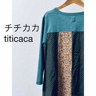 チチカカ(titicaca)のチチカカ  titicaca /チュニック/ 長袖 /Uネック/  花柄(Tシャツ(長袖/七分))