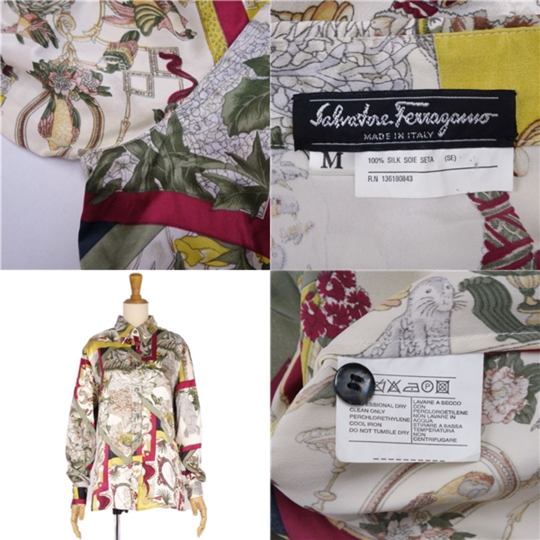 Salvatore Ferragamo サルヴァトーレ フェラガモ Salvatore Ferragamo シャツ ブラウス ロングスリーブ 総柄 シルク100% トップス レディース M マルチカラーの通販 by MODEST LORD|サルヴァトーレフェラガモならラクマ サルヴァトーレ・フェラガモ ブラウス