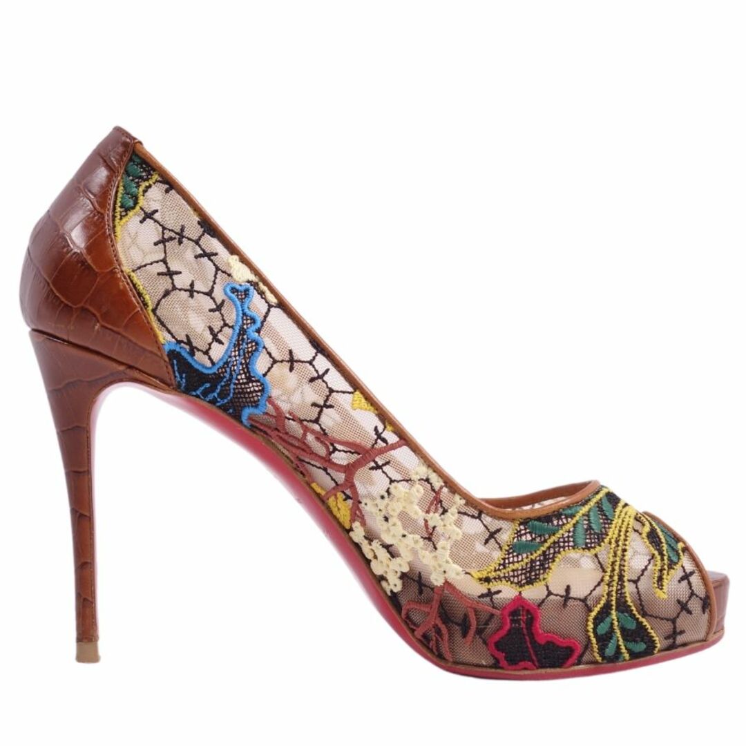 クリスチャンルブタン Christian Louboutin パンプス レース 刺繍 シースルー 花柄 総柄 オープントゥ ヒール シューズ 靴 レディース 36.5(23.5cm相当) マルチカラー クリスチャンルブタン Christian Louboutin パンプス レース 刺繍 シースルー 花柄 総柄 オープントゥ ヒール シューズ 靴 レディース 36.5(23.5cm相当) マルチカラー