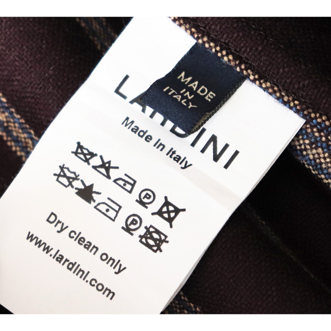 LARDINI - 《ラルディーニ》新品 伊製 ブートニエール付 5Bストライプ