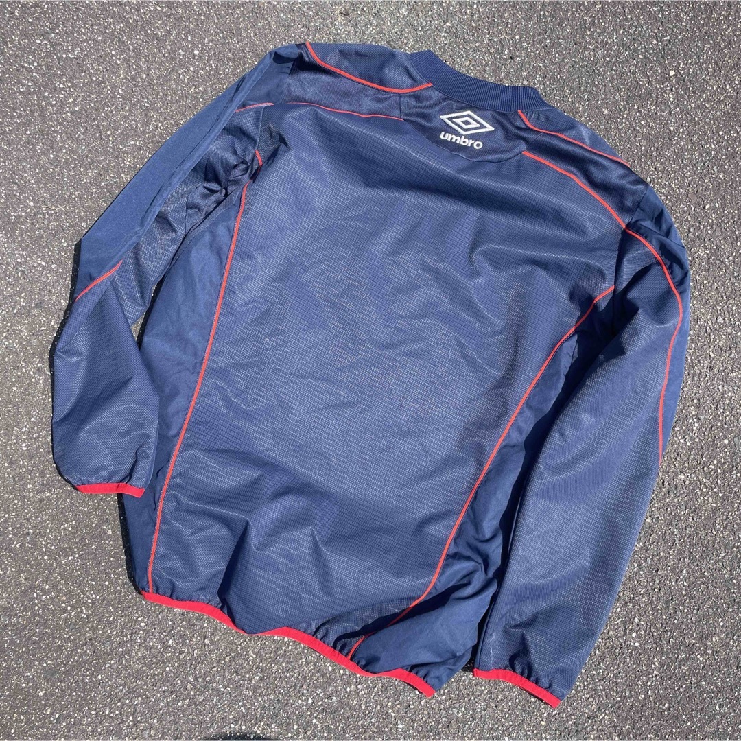 00s Y2K UMBRO テック サイバー 系 Ｖネック ナイロンプルオーバー