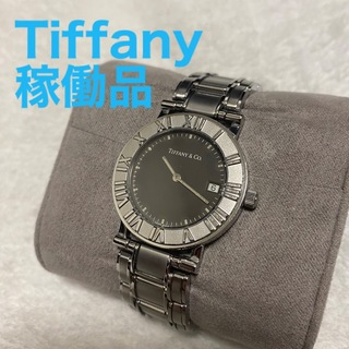 稼働品 Tiffany ティファニー アトラスデイト メンズ レディース 腕時計-