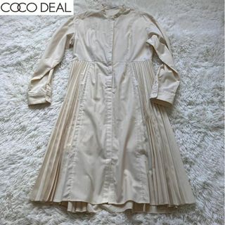 ココディール(COCO DEAL)の【美品】cocodeal ロングシャツワンピース サイドプリーツ(ロングワンピース/マキシワンピース)