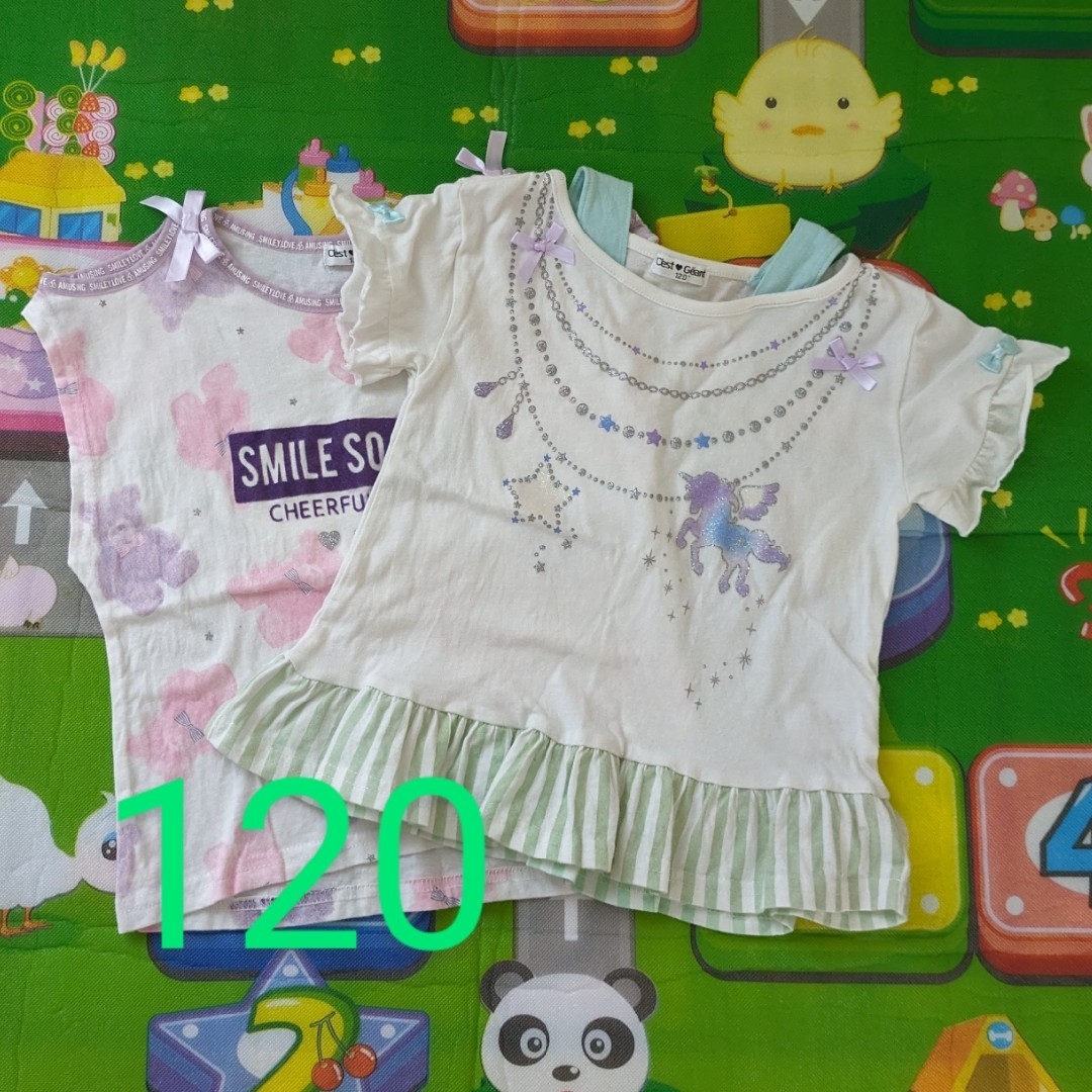 しまむら(シマムラ)の☆専用☆女の子　Ｔシャツセット　120 キッズ/ベビー/マタニティのキッズ服女の子用(90cm~)(Tシャツ/カットソー)の商品写真