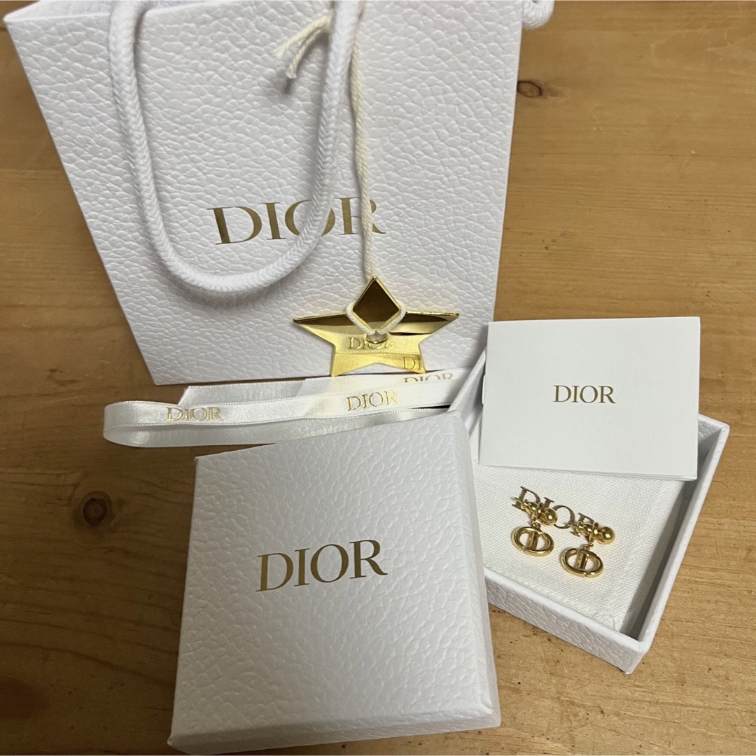 Dior(ディオール)のDior CD NAVY ピアス　ゴールドトーンメタル レディースのアクセサリー(ピアス)の商品写真