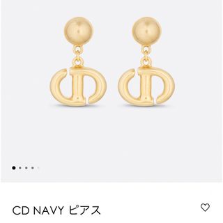 ディオール(Dior)のDior CD NAVY ピアス　ゴールドトーンメタル(ピアス)