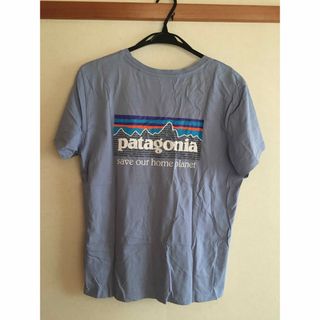 パタゴニア(patagonia)のパタゴニアTシャツ　Lサイズ　ブルー(Tシャツ/カットソー(半袖/袖なし))