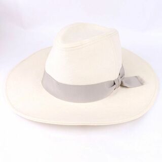 ジルスチュアート(JILLSTUART)のジルスチュアート ハット 中折れ帽子 コットン100% つば広 ブランド ファッション小物 レディース FRサイズ ホワイト JILLSTUART(ハット)