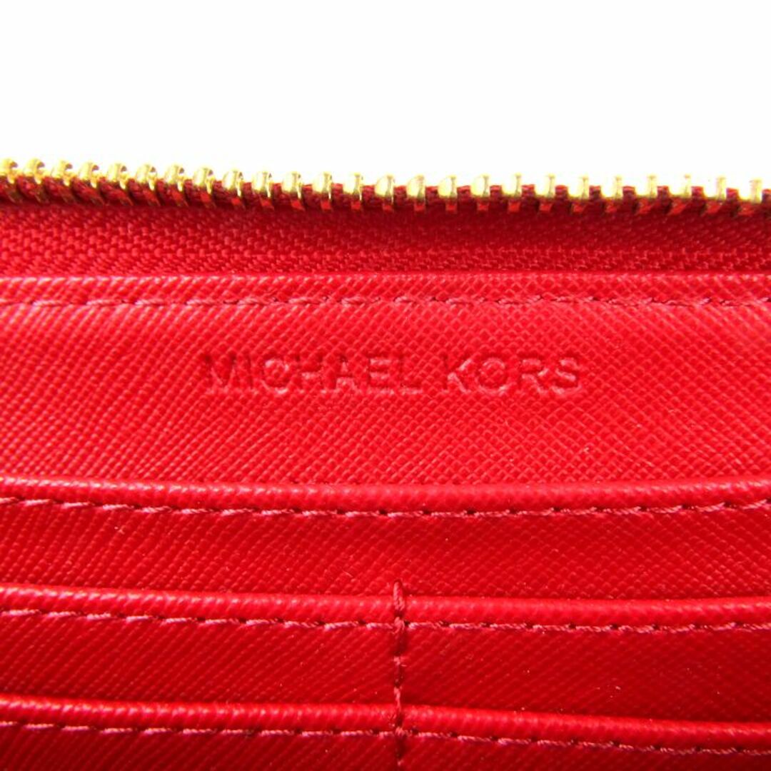 Michael Kors(マイケルコース)のマイケルコース 長財布 ラウンドファスナー MK ロゴ 小銭入れあり ブランド ロングウォレット レディース レッド Michael Kors レディースのファッション小物(財布)の商品写真