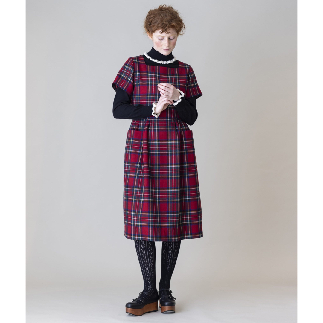 Jane Marple  Wool tartan check dress 2