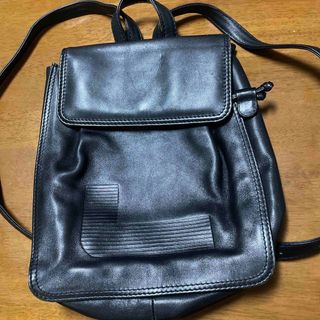 LANCEL ランセル リュック バックパック レザー ネイビー G金具