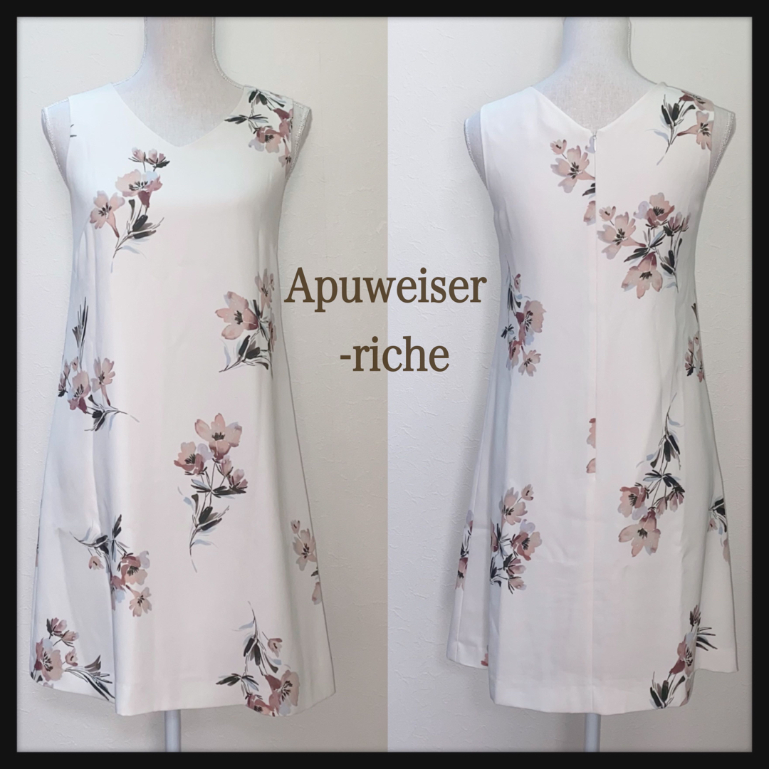 Apuweiser riche 美品フラワーワンピース