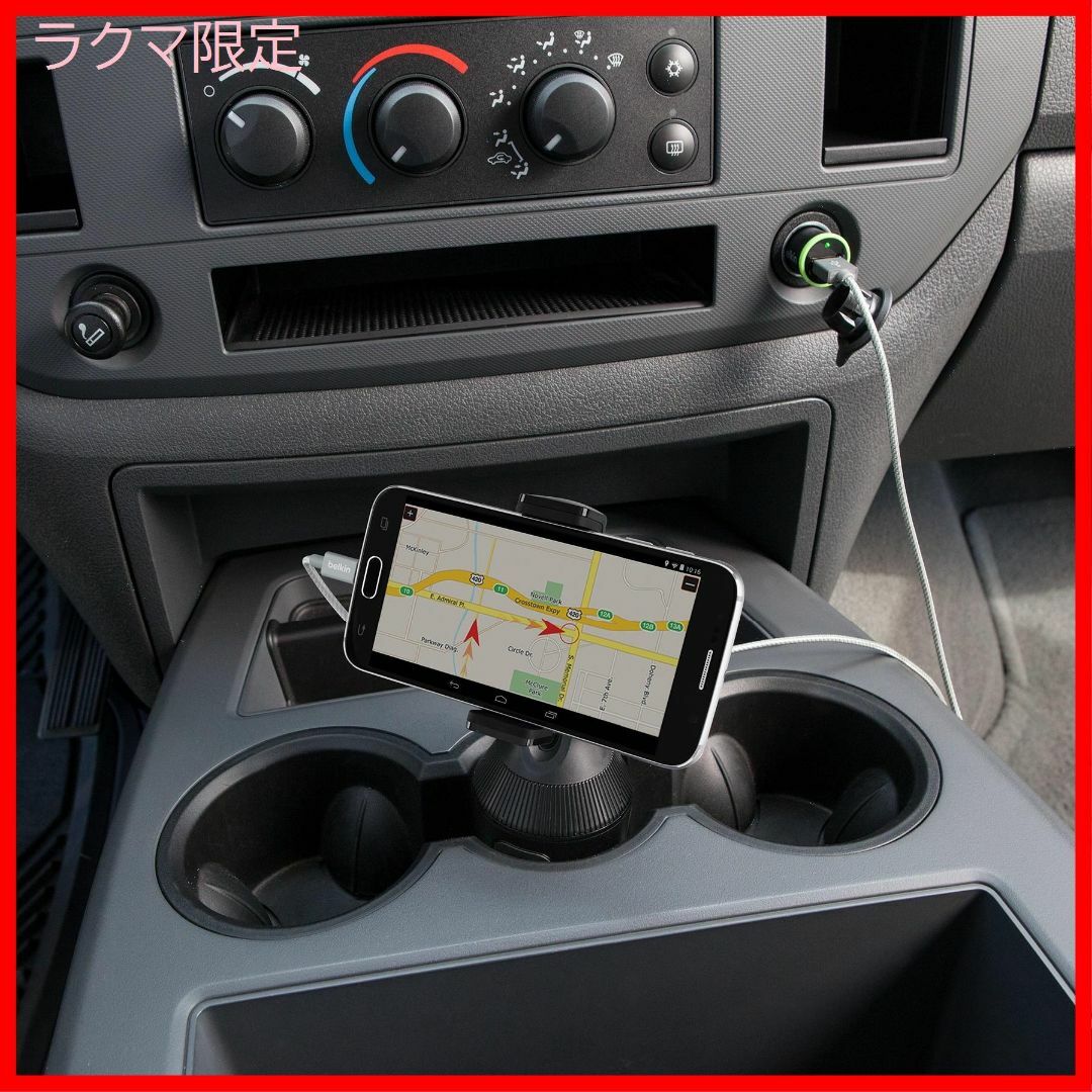 【スタイル:ドリンクホルダー設置タイプ】Belkin スマートフォン用車載ホルダ スマホ/家電/カメラのスマホアクセサリー(その他)の商品写真