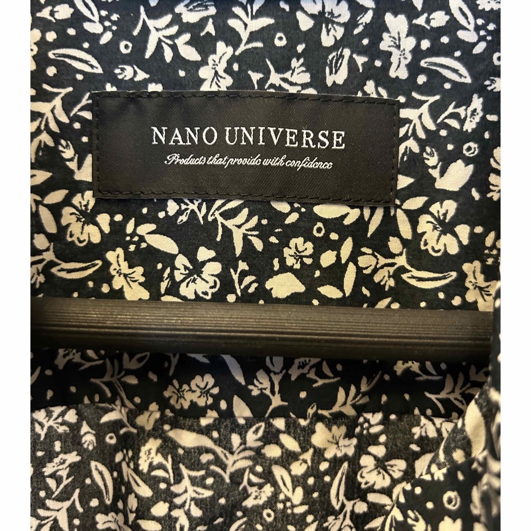 ナノユニバース　nano・universe 半袖シャツ　ボタニカル柄　花柄シャツ