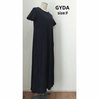 ジェイダ(GYDA)のジェイダ GYDA スリット 半袖 ロングワンピ ブラック レディース トップス(ロングワンピース/マキシワンピース)