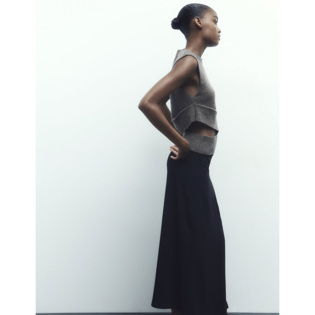 ZARA - ZARA ウールブレンド ニットベスト カットアウト moussy Liten