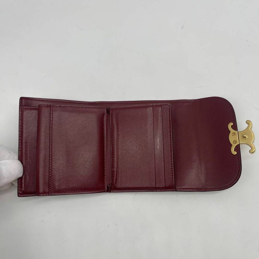 希少 鑑定済み✨】CELINE トリオンフ 折り財布 赤 カーマイン | www