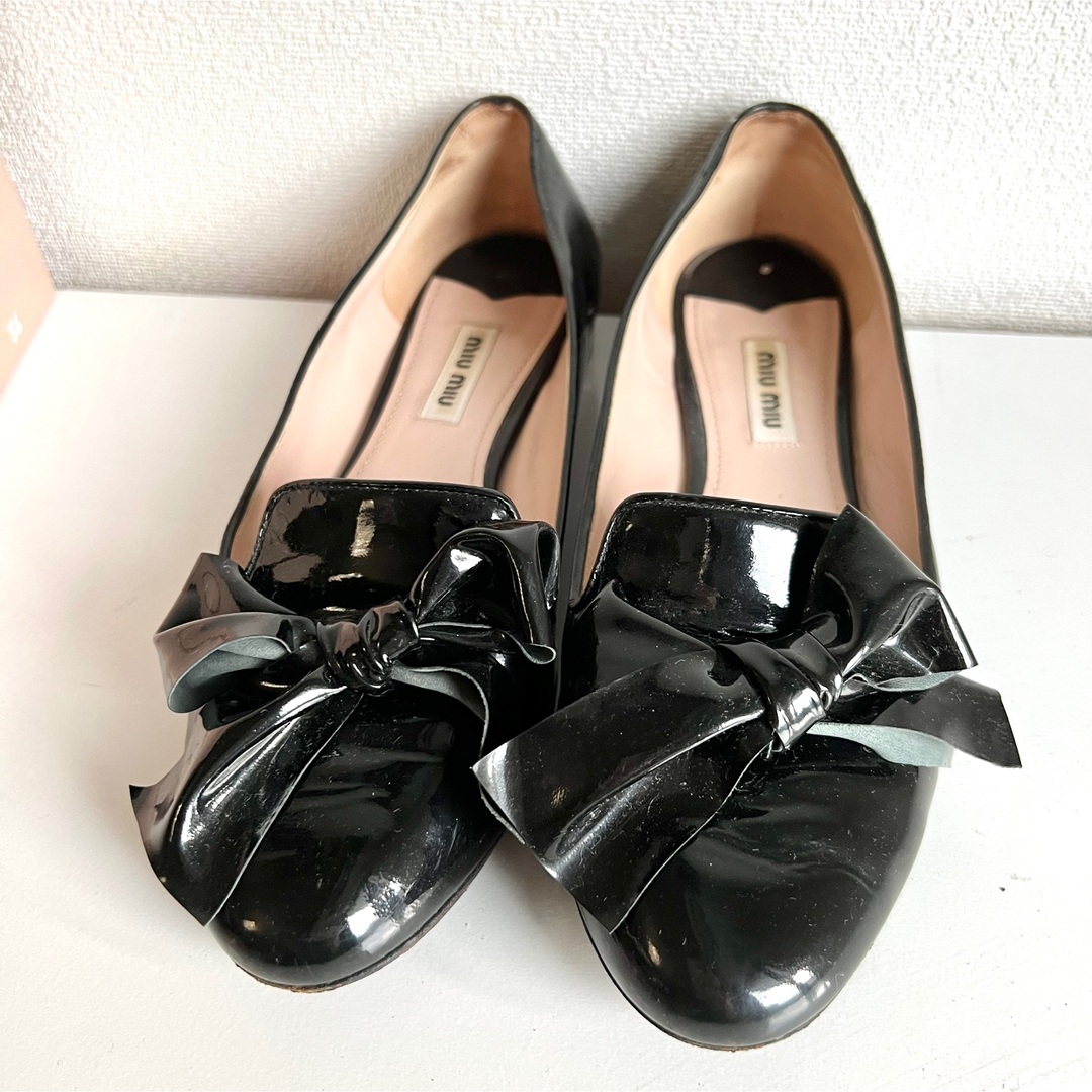 miu miu フラットシャーリングパンプス　36.5サイズ