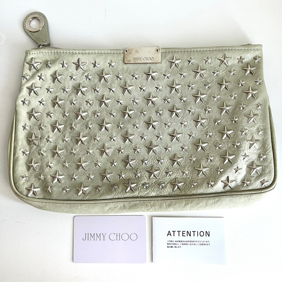 定価¥124800本物　JIMMY CHOO クラッチバッグ星型スタッズ正規品