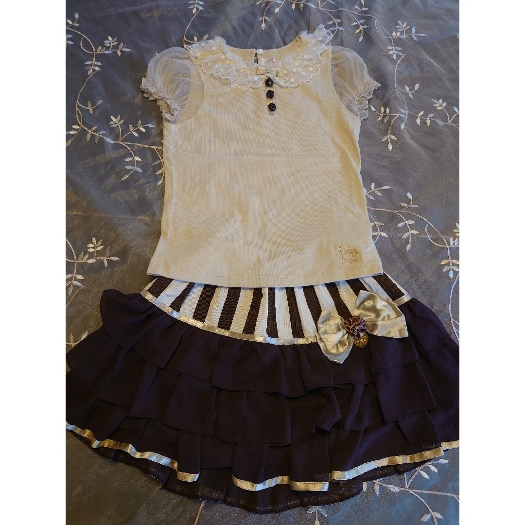 Shirley Temple(シャーリーテンプル)のシャーリー140　ショコラ　スカートセット キッズ/ベビー/マタニティのキッズ服女の子用(90cm~)(スカート)の商品写真