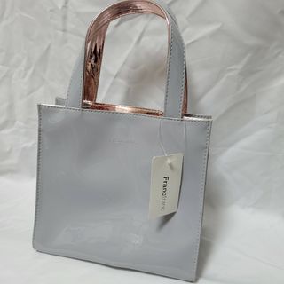 フランフラン(Francfranc)の【美品】Francfranc エナメルバッグ グレー(ハンドバッグ)