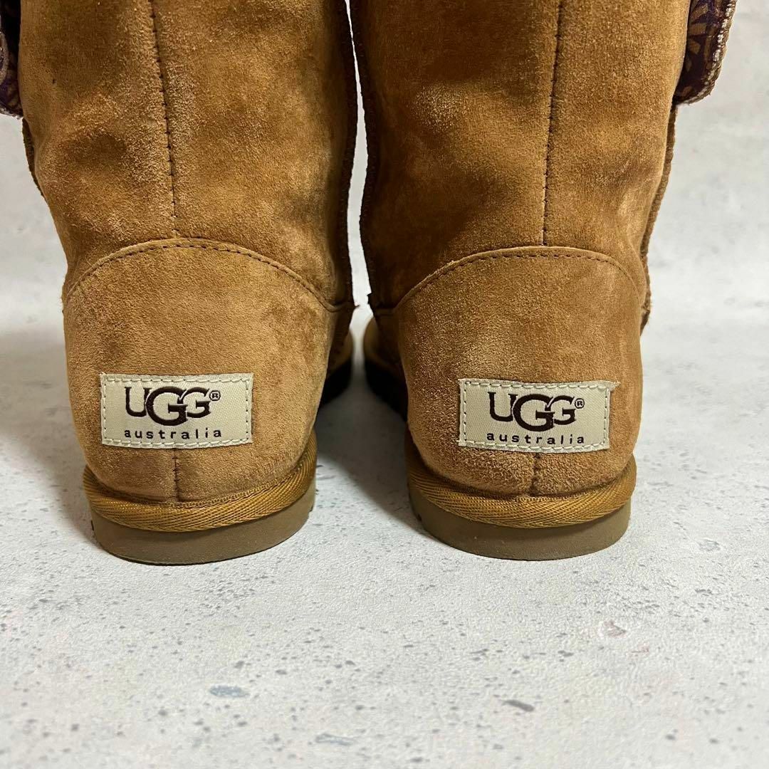 UGG【美品】 2way ムートンブーツ　スエード　ベージュ　サイドボタン 6