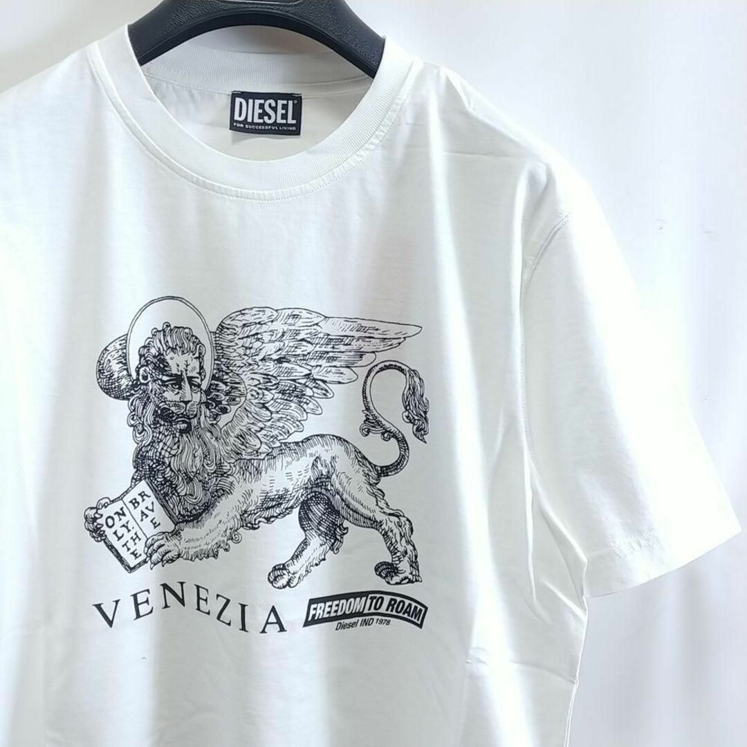 新品 L DIESEL ブランド Tシャツ カットソー ヴェネツィア D2 白