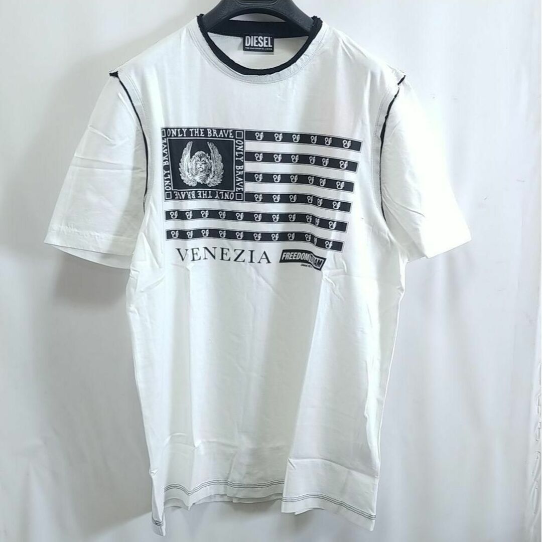 新品 L DIESEL ブランド Tシャツ カットソー ヴェネツィア D2 白