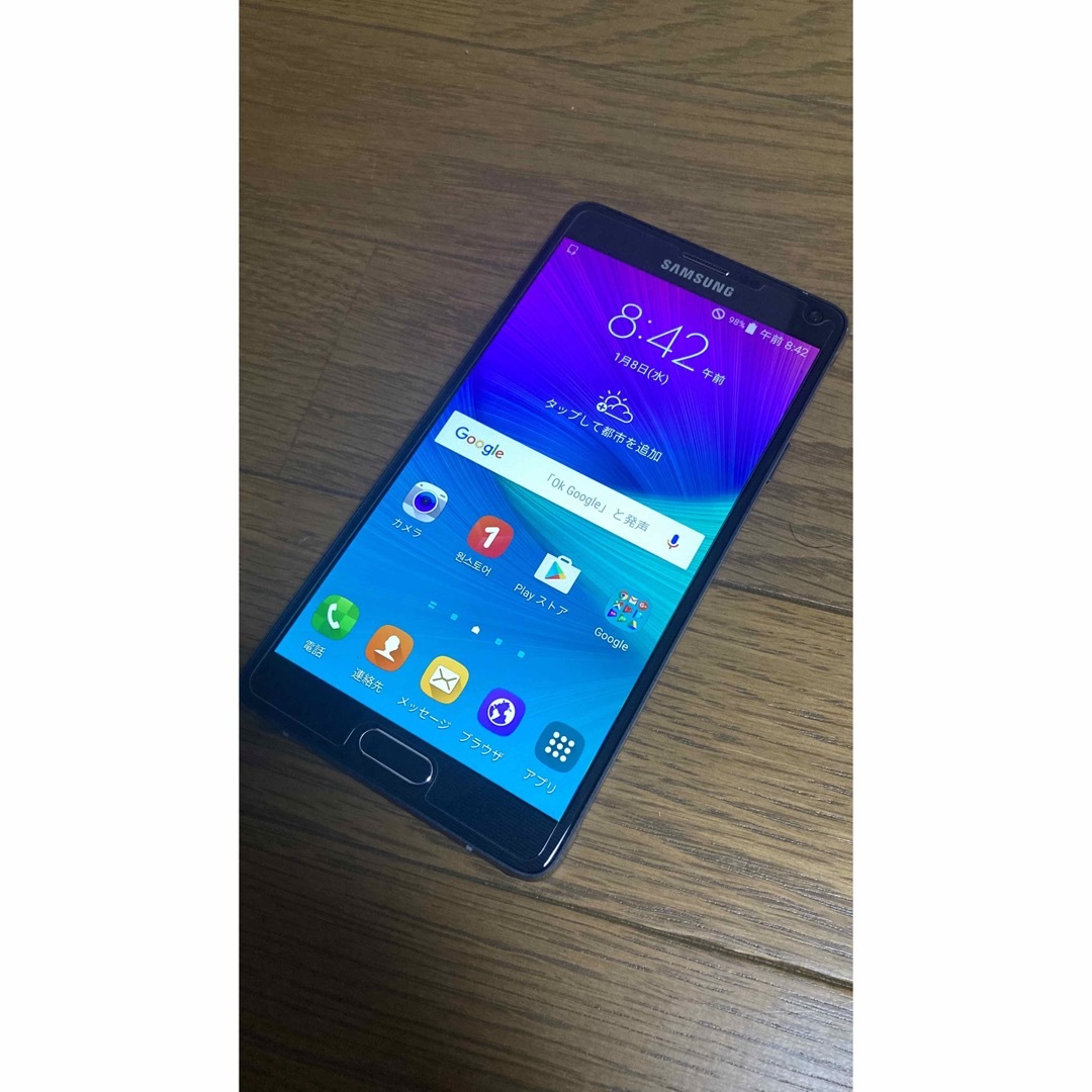 Galaxy(ギャラクシー)の韓国版SIMフリー Galaxy Note 4 ブラック　32GB スマホ/家電/カメラのスマートフォン/携帯電話(スマートフォン本体)の商品写真