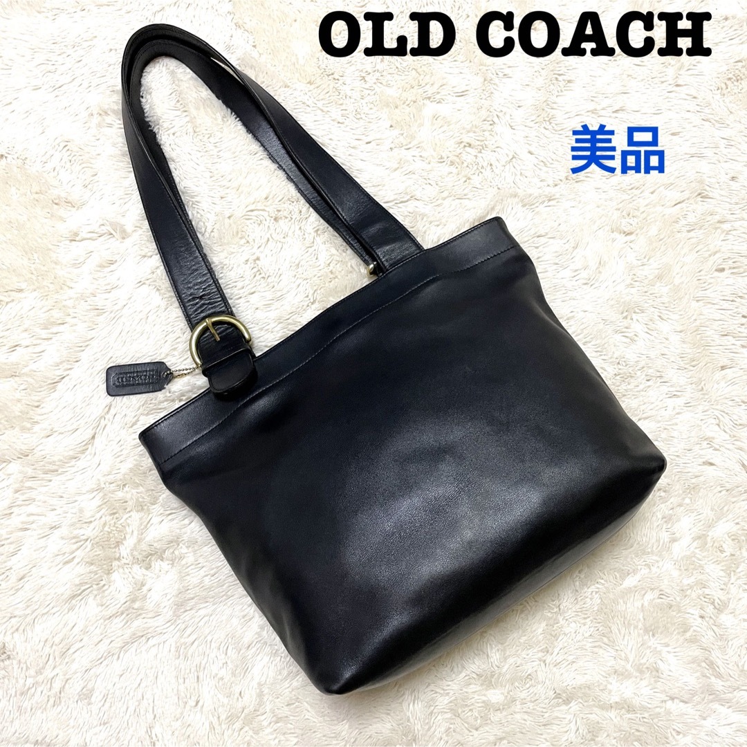 美品】 OLDCOACH オールドコーチ トートバッグ ブラック A4可能-