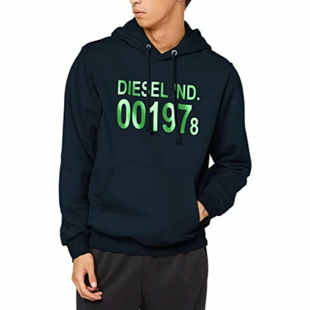 新品 M DIESEL ブランド スウェット フーディ パーカー GH 紺