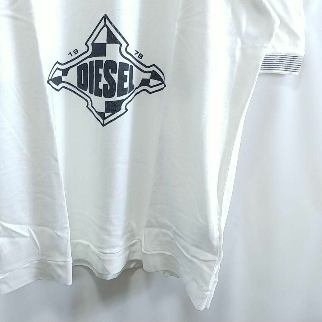 新品 M DIESEL ブランド Tシャツ カットソー ハイネック ol 白