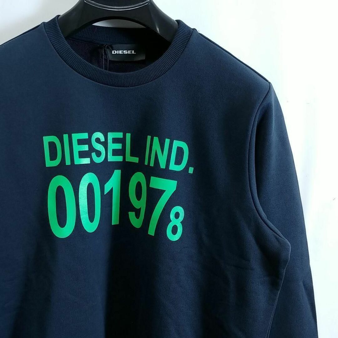 新品 M DIESEL スウェット トレーナー プルオーバー J3 紺