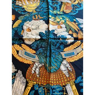 Hermes - 極美品エルメスカレ90❤️スカーフ 脱帽 ブラック×マルチ