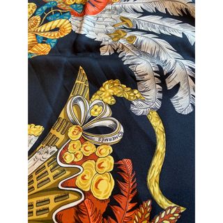 Hermes - 極美品エルメスカレ90❤️スカーフ 脱帽 ブラック×マルチ