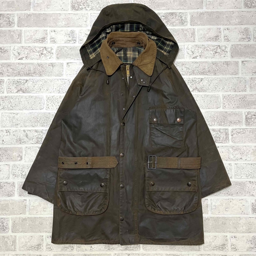 80s Barbour ソルウェイジッパー 2クラウン YKK棒ジップ 40