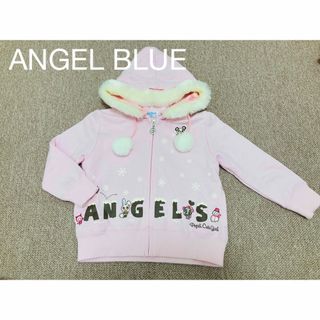 エンジェルブルー(angelblue)の美品レア☆エンジェルブルー☆ ファー付きパーカー　90cm(ジャケット/上着)