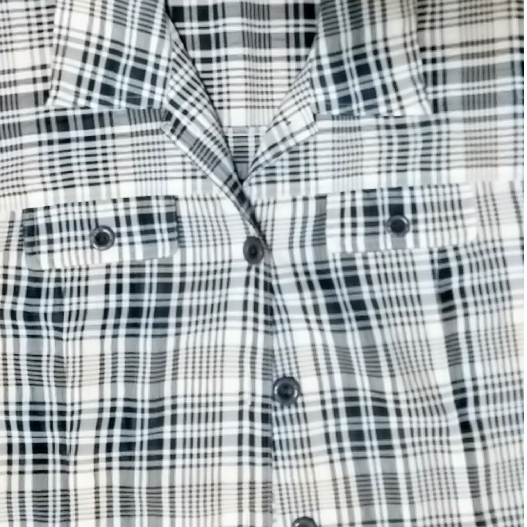 フリーサイズ 紺白 シースルー☆シャツ レディースのトップス(シャツ/ブラウス(長袖/七分))の商品写真