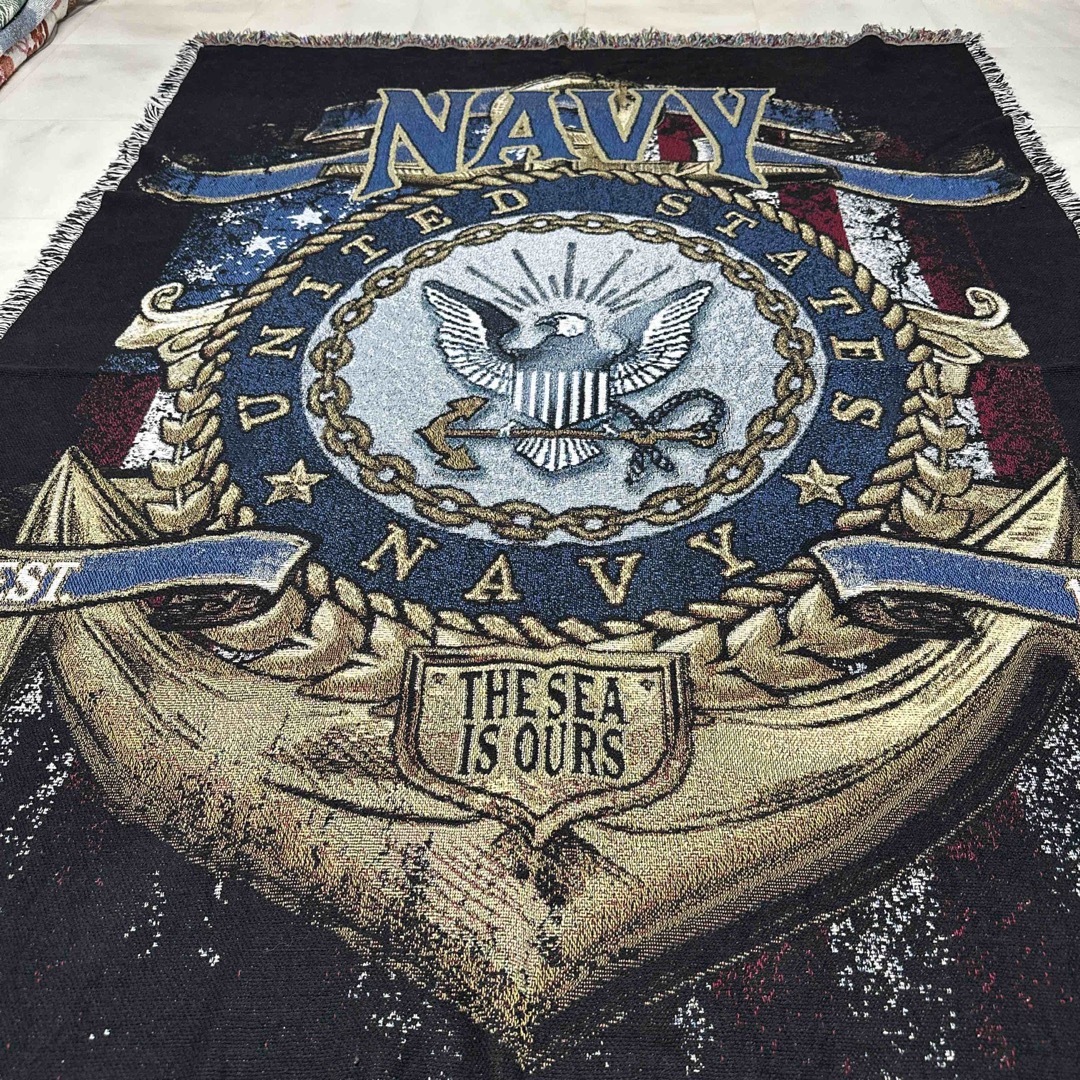 米海軍　マルチカバー　テーブルクロス　ソファーカバー　ラグ　185x131 3
