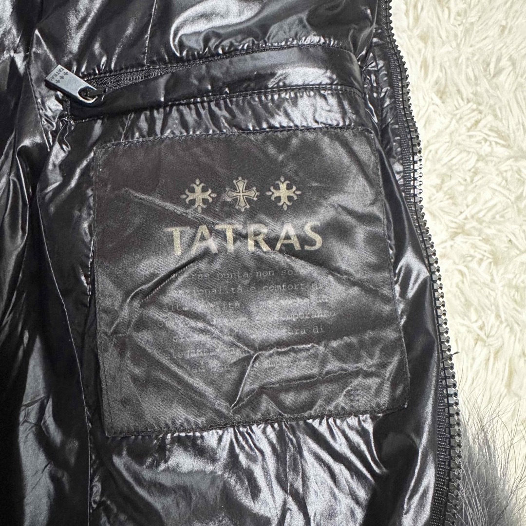 【TATRAS】タトラス 美品 フード・袖 ファー付 ブラック ダウン コート
