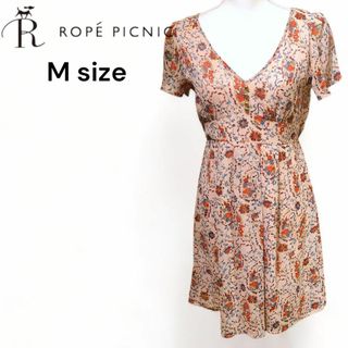 ロペピクニック(Rope' Picnic)のROPE' PICNIC ロペピクニック レトロ柄 ワンピース 小花柄(ミニワンピース)