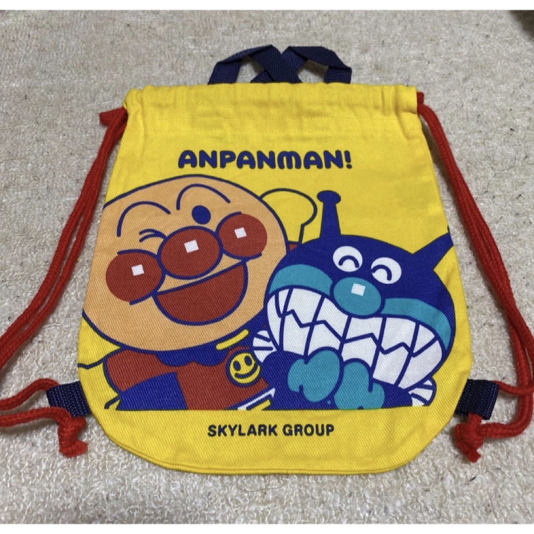 アンパンマン　ナップサック　アンパンマンクラブグッズ　約縦27cm×23cm  キッズ/ベビー/マタニティのこども用バッグ(リュックサック)の商品写真