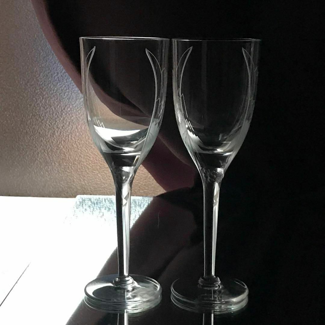 ラリック シャンパングラス 2点セット LALIQUE ペア アンジュ-