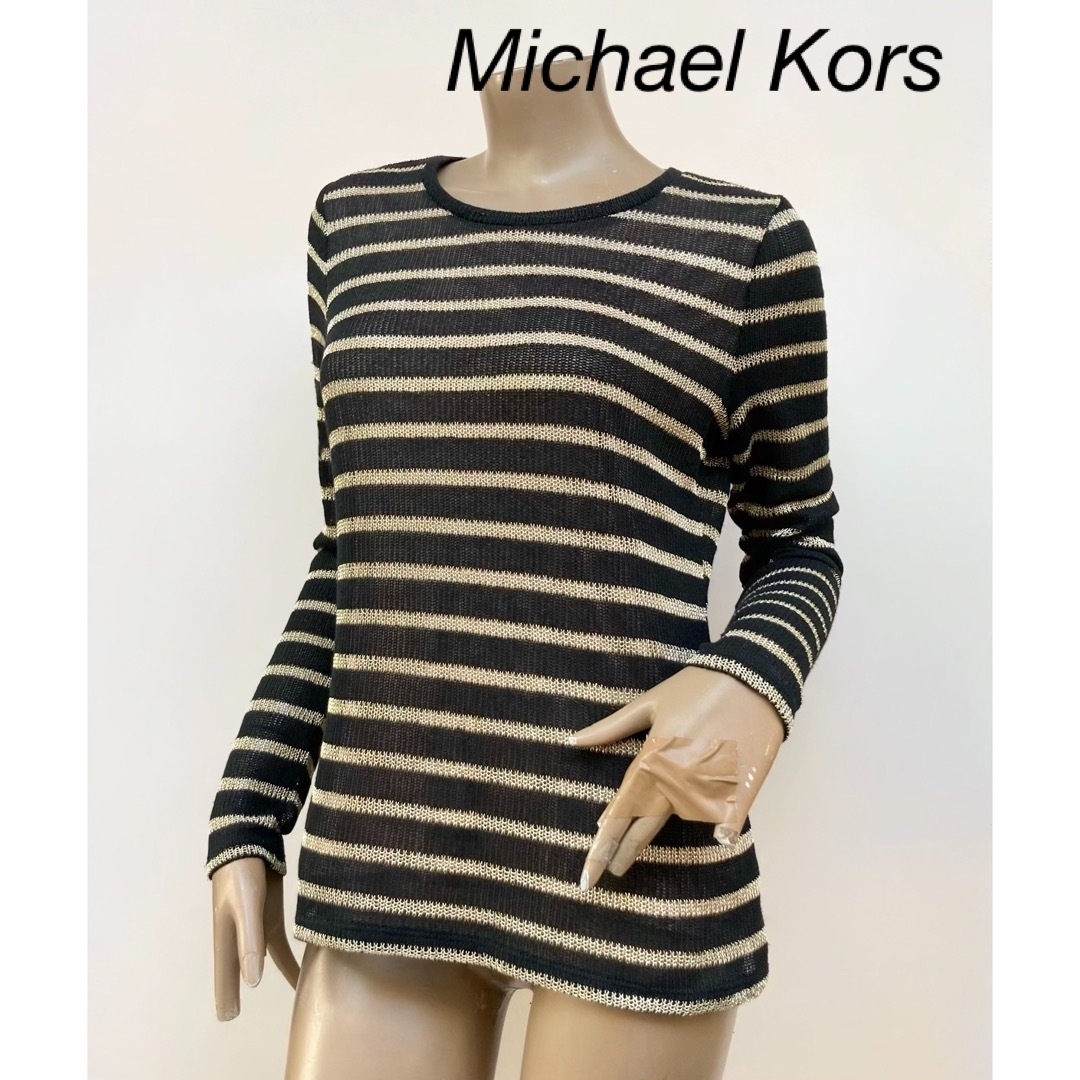 Michael Kors(マイケルコース)の一回使用 import LA直輸入 Michael Korsのボーダーニット レディースのトップス(ニット/セーター)の商品写真