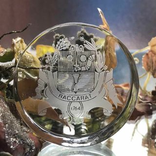 バカラ(Baccarat)のオールドバカラBACCARATクリスタルペーパーウエイト★バカラの紋章入り★レア(置物)