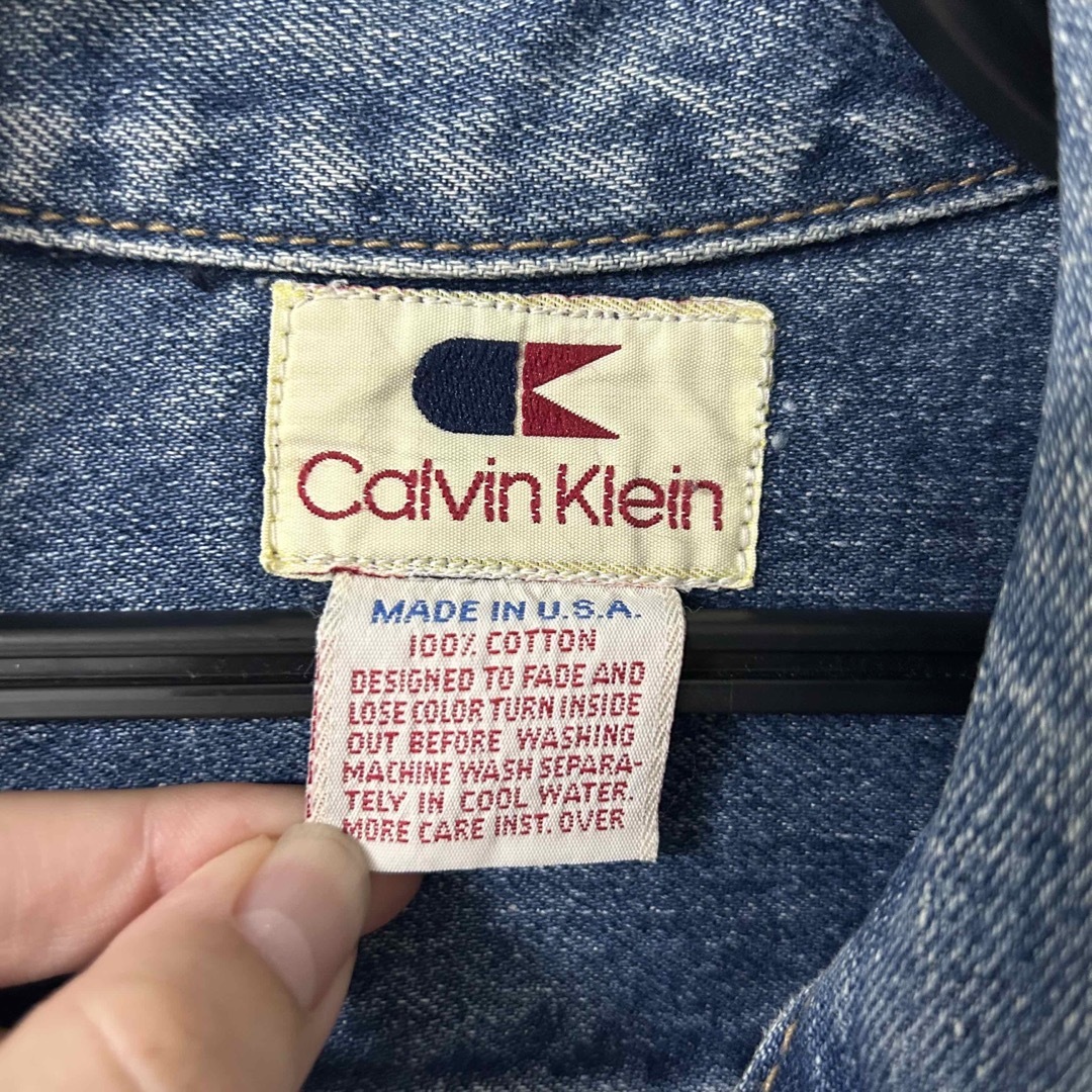 Calvin Klein(カルバンクライン)のVINTAGE 初期　カルバンクライン　デニムジャケット　USA製　1970年代 メンズのジャケット/アウター(Gジャン/デニムジャケット)の商品写真