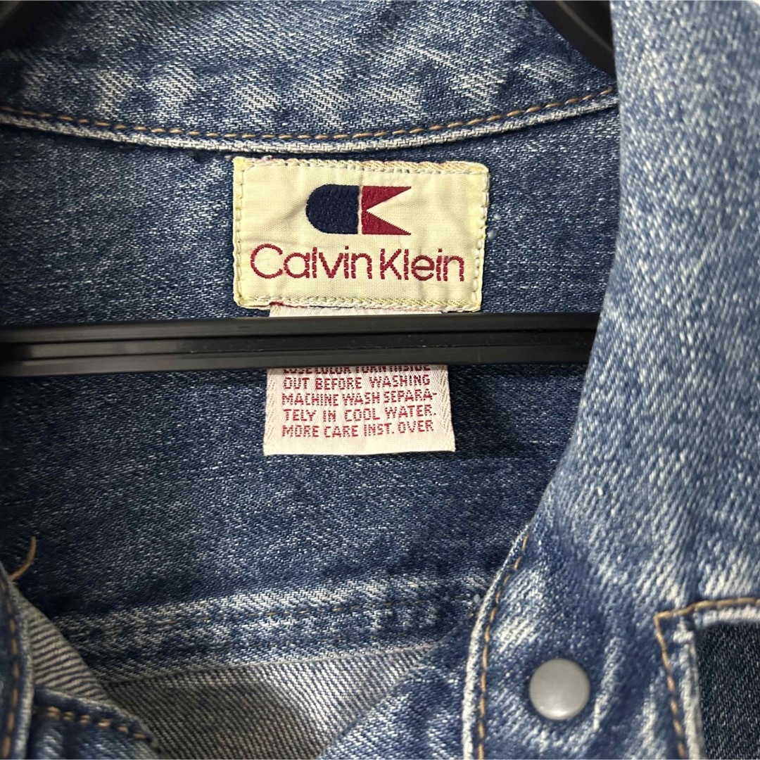 Calvin Klein(カルバンクライン)のVINTAGE 初期　カルバンクライン　デニムジャケット　USA製　1970年代 メンズのジャケット/アウター(Gジャン/デニムジャケット)の商品写真