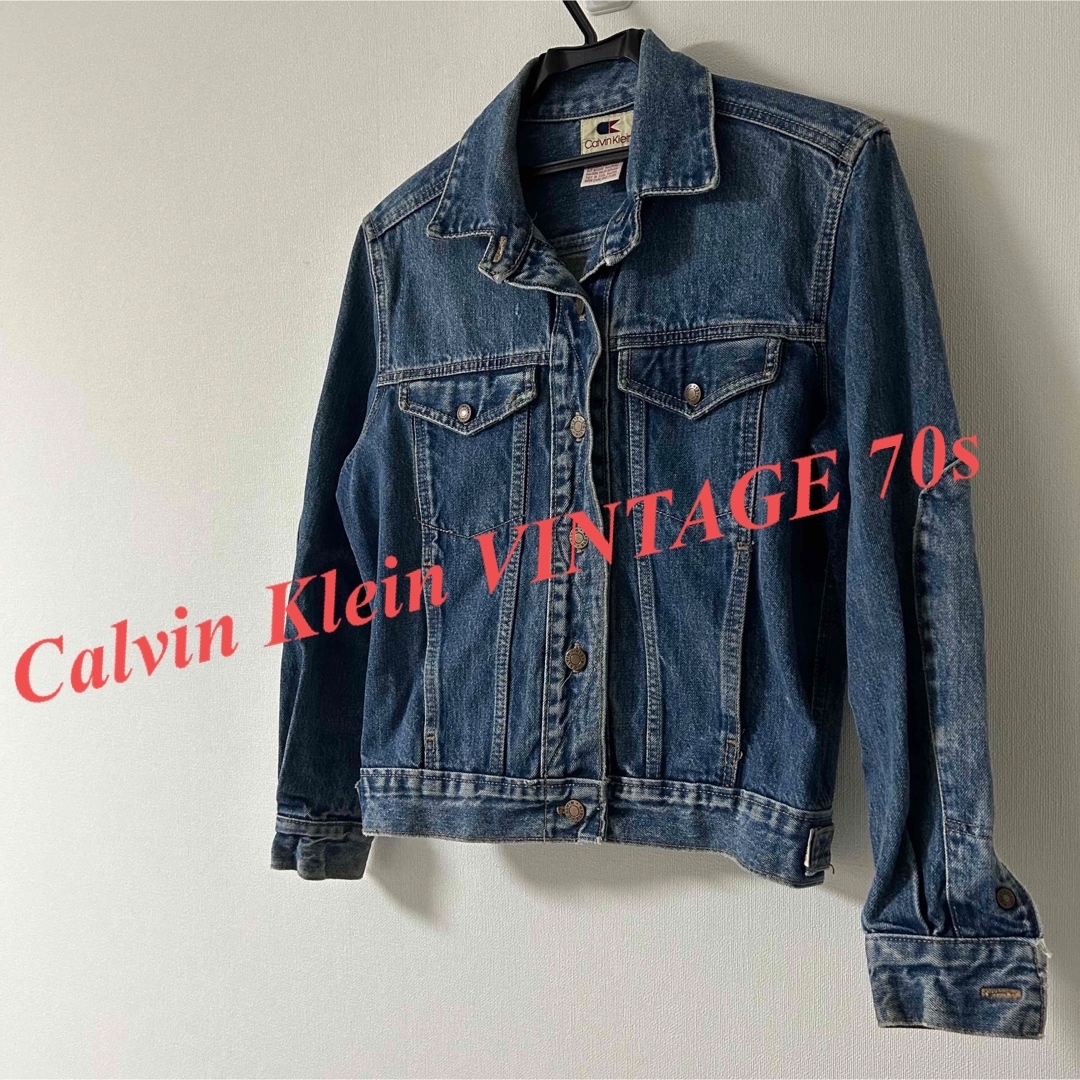 Calvin Klein(カルバンクライン)のVINTAGE 初期　カルバンクライン　デニムジャケット　USA製　1970年代 メンズのジャケット/アウター(Gジャン/デニムジャケット)の商品写真